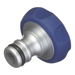 Штуцер 3/4 для подключения шланга с краном Green Apple внутренняя резьба алюминиевый (Б0003112) - фото 1