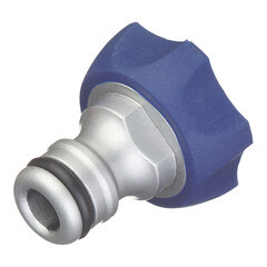 Штуцер 1/2 для подключения шланга с краном Green Apple внутренняя резьба алюминиевый (Б0003111) - фото 1