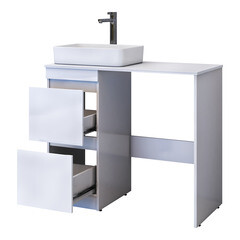 Тумба под раковину и столешницу для стиральной машины Vigo Urban 40 см белая (tn.URB.40.2Y) - фото 9