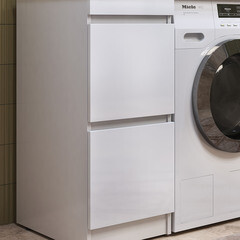 Тумба под раковину и столешницу для стиральной машины Vigo Urban 40 см белая (tn.URB.40.2Y) - фото 4