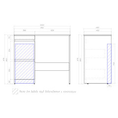 Тумба под раковину и столешницу для стиральной машины Vigo Urban 40 см белая (tn.URB.40.2Y) - фото 2