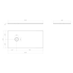 Столешница под раковину 100х49х1,6 см белая Vigo Urban (st.URB.100) - фото 2
