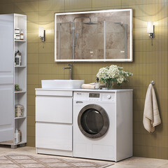 Столешница под раковину 120х49х1,6 см белая Vigo Urban (st.URB.120) - фото 9