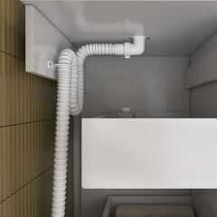 Тумба под раковину и столешницу для стиральной машины Vigo Urban 60 см белая (tn.URB.60.2Y) - фото 3