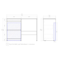 Тумба под раковину и столешницу для стиральной машины Vigo Urban 60 см белая (tn.URB.60.2Y) - фото 2