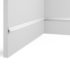 Молдинг из экополимера ударопрочный 25х12х2000 мм Artiva Standart белый