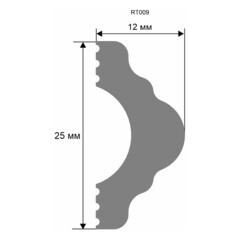 Молдинг из экополимера ударопрочный 25х12х2000 мм Artiva Standart белый - фото 2