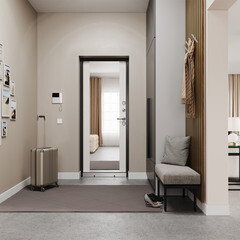 Дверь входная с терморазрывом Mastino Марлин правая букле антрацит - дуб белый скандинавский с зеркалом 880х2050 мм - фото 16