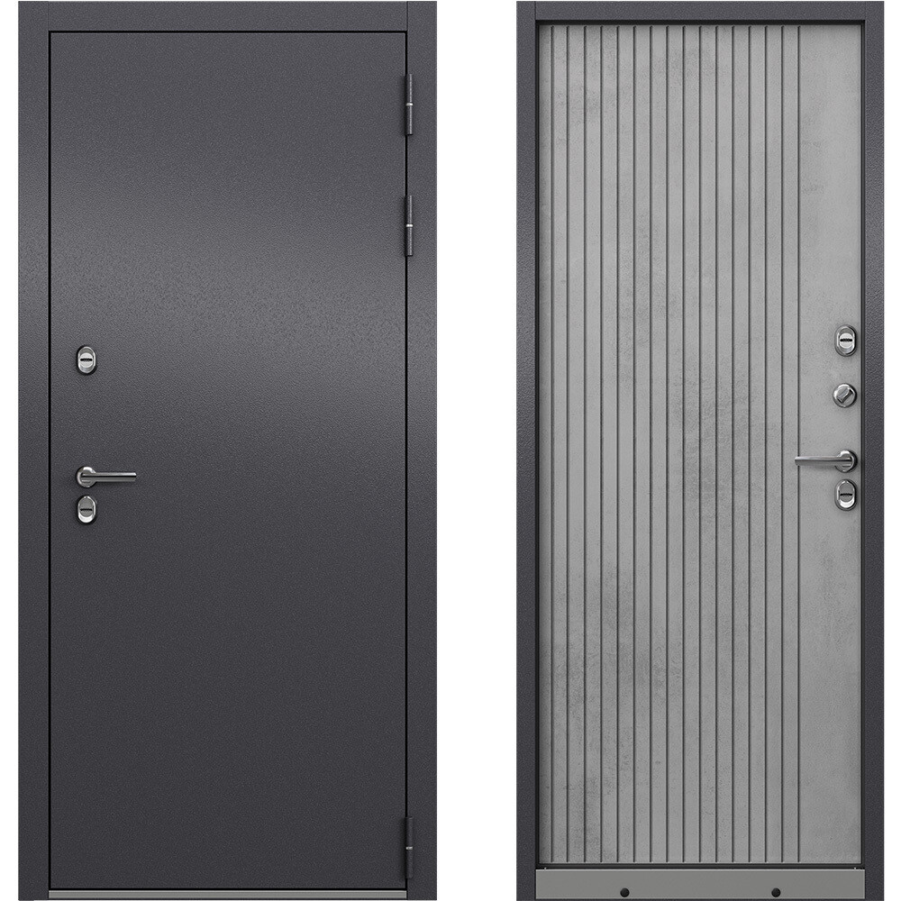 Изображение товара Входная стальная дверь Mastino Дамир с терморазрывом, право, антрацит