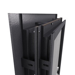 Дверь входная с терморазрывом Mastino Дамир правая букле антрацит - бетон серый 960х2050 мм - фото 14