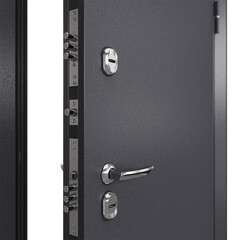 Дверь входная с терморазрывом Mastino Дамир правая букле антрацит - бетон серый 960х2050 мм - фото 11