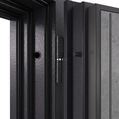 Дверь входная с терморазрывом Mastino Дамир правая букле антрацит - бетон серый 960х2050 мм - фото 2