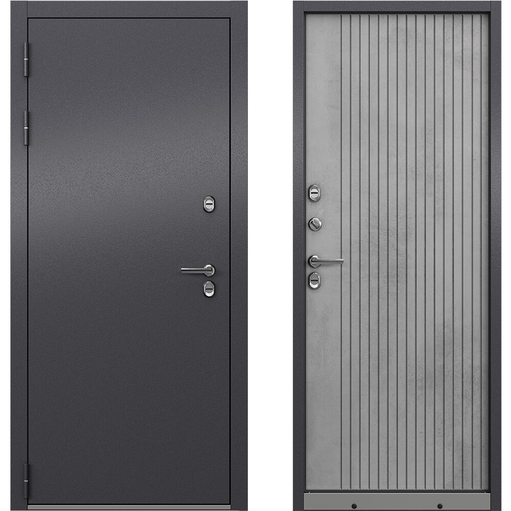 Изображение товара Дверь входная Mastino Дамир с терморазрывом левая антрацит 960х2050 мм