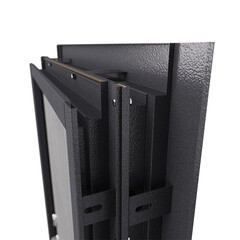 Дверь входная с терморазрывом Mastino Дамир левая букле антрацит - бетон серый 960х2050 мм - фото 15