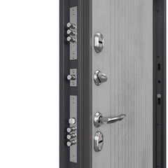 Дверь входная с терморазрывом Mastino Дамир левая букле антрацит - бетон серый 960х2050 мм - фото 12