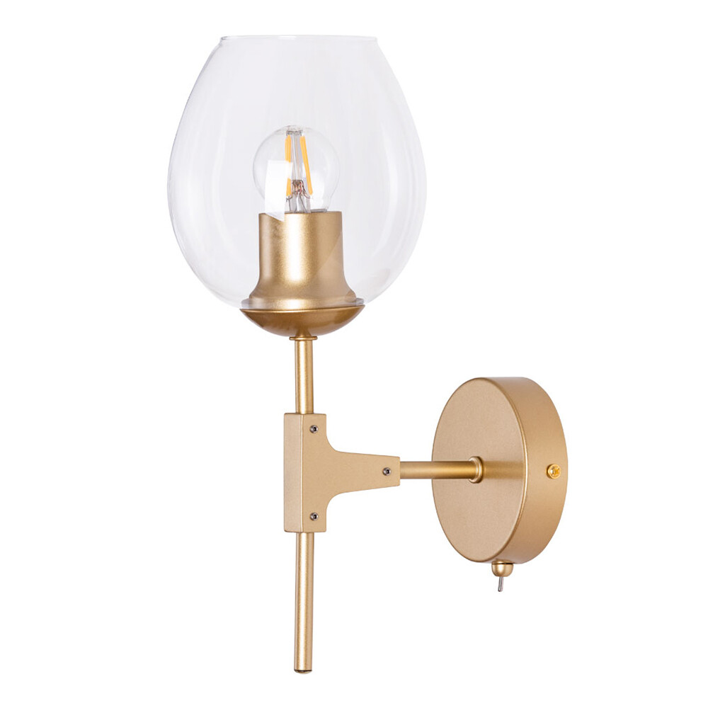 Изображение товара Бра Arte Lamp Yuka E27 40 Вт настенное освещение стиль Ар-деко золотое