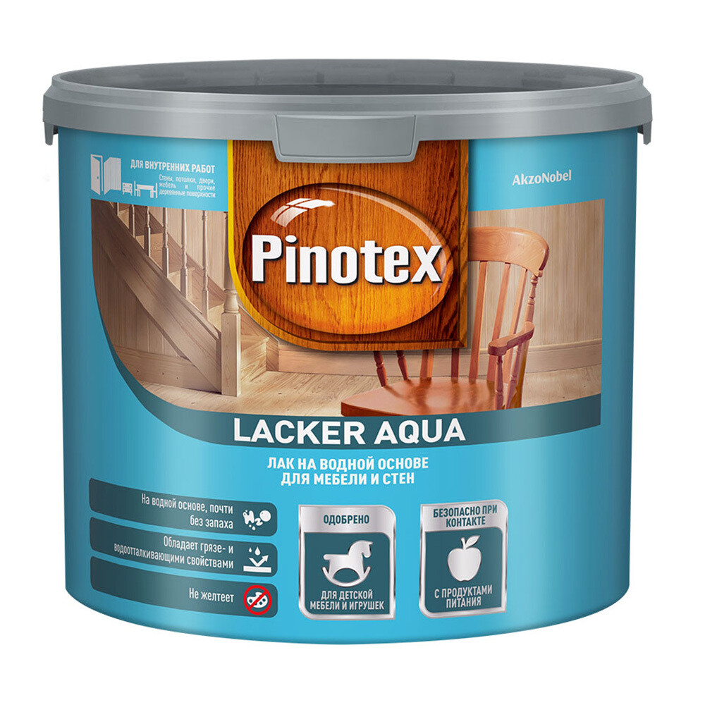 Изображение товара Акриловый лак Pinotex Omnitex Lacker Aqua 2,7 л матовый для внутренних работ