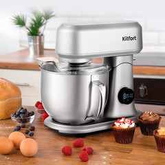 Миксер планетарный Kitfort КТ-3474 1500 Вт 5 л серый - фото 2