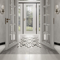 Керамогранит ProGres Chantilly Cemento многоцветный декор 450x450x8 мм (6 шт.=1,215 кв.м) - фото 7