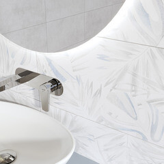 Плитка облицовочная Cersanit Fresco листья белая 598x298x8,5 мм (8 шт.=1,425 кв.м) - фото 15