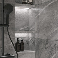 Керамогранит Cersanit Castello темно-серый 898x448x8 мм (3 шт.=1,206 кв.м) - фото 12