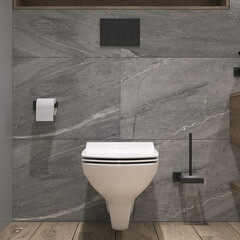 Керамогранит Cersanit Castello темно-серый 898x448x8 мм (3 шт.=1,206 кв.м) - фото 11