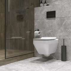 Керамогранит Cersanit Castello серый 898x448x8 мм (3 шт.=1,206 кв.м) - фото 15