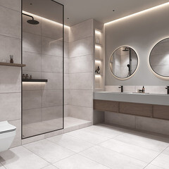 Керамогранит Cersanit Boston светло-серый 898х448х8 мм (3 шт.=1,206 кв.м) - фото 13