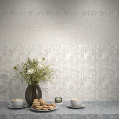 Плитка декор Kerama Marazzi Тессуто бамбук серая 400x250x8 мм - фото 8