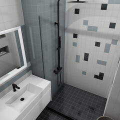 Мозаика Kerama Marazzi Агуста синяя из керамогранита 400х300х7 мм квадрат (8 шт.=0,922 кв.м) - фото 2