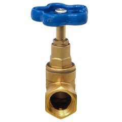 Вентиль водопроводный прямой 1/2 ВР(г) х 1/2 ВР(г) PN25 БАЗ (БАЗ.А50.15.Э.М) - фото 2