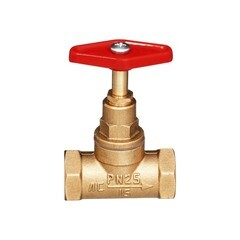 Изображение товара Вентиль водопроводный прямой 1/2 ВР(г) х 1/2 ВР(г) PN25 БАЗ (БАЗ.А70.15.Э.М)