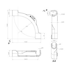 Фиксатор поворота угла Profcool Tar 90° для труб d16 мм пластиковый (20012200) - фото 2