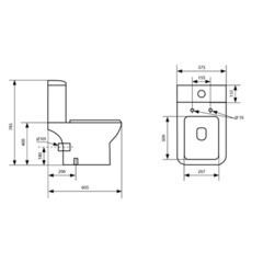 Унитаз-компакт Lavelly Mode безободковый с горизонтальным выпуском с сиденьем дюропласт микролифт белый (1039461) - фото 7