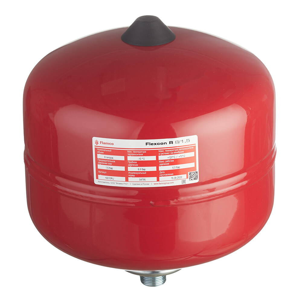 Изображение товара Бак расширительный Flamco Flexcon R 8л 6 бар для систем отопления настенный