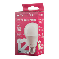 Лампа светодиодная Онлайт E27 4000К 12 Вт 1000 Лм 176-264 В груша матовая - фото 3