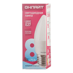 Лампа светодиодная Онлайт E27 4000К 8 Вт 600 Лм 220-240 В свеча матовая - фото 3
