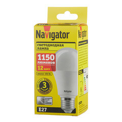Лампа светодиодная Navigator E27 4000К 12 Вт 1150 Лм 220-240 В груша матовая диммируемая - фото 3
