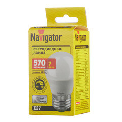 Лампа светодиодная Navigator E27 4000К 7 Вт 570 Лм 220-240 В шар матовая диммируемая - фото 3