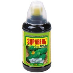 Изображение товара Удобрение органо-минеральное жидкое для огурцов Здравень Аква Ваше хозяйство 0,5 л