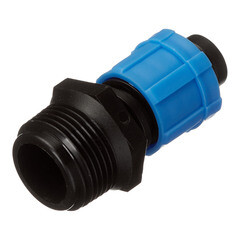 Коннектор 3/4 для капельной трубки 16 мм Профитт пластиковый (1681490) - фото 1