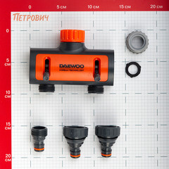 Разветвитель 3/4х1 для шланга Daewoo пластиковый (DWC 1225) - фото 2
