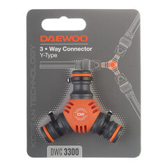 Соединитель 3/4х1/2х3/4 для поливочного шланга Daewoo пластиковый (DWC 3300) - фото 2