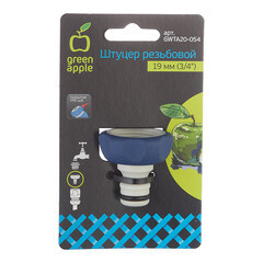 Штуцер 3/4 для подключения шланга с краном Green Apple внутренняя резьба полипропиленовый (Б0003113) - фото 2