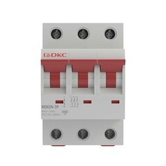 Изображение товара Автоматический выключатель модульный DKC Yon Max MD63N 3P 16А тип C 6 кА 400 В (MD63N-3PC16)