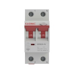 Изображение товара Автомат дифференциальный DKC Yon Max 20А 1P+N тип A 30 мА 6 кА (MDR63N-1N2C20-A)