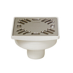 Изображение товара Трап душевой вертикальный Miano с комбинированным затвором 100х100 мм d40 мм решетка из нержавеющей стали (MPVS-04001)