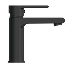 Смеситель для раковины Cersanit Brasko Black однорычажный с донным клапаном черный (63107) - фото 9