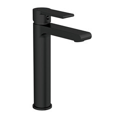 Смеситель для раковины высокий Cersanit Brasko Black однорычажный черный (63111)