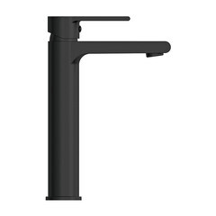 Смеситель для раковины высокий Cersanit Brasko Black однорычажный черный (63111) - фото 7